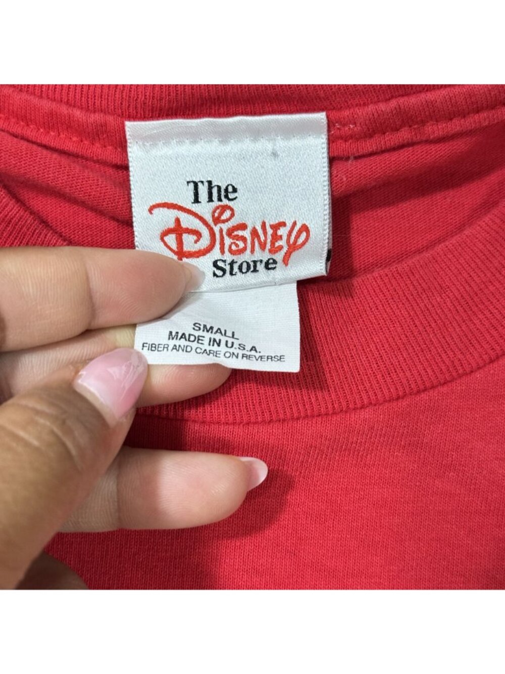Vintage Men’s Disney Store Mickey Mouse Houston Graphic T Shirt Red Small - Picture 9 of 11